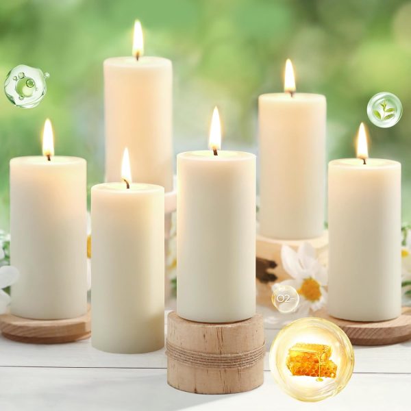 Natural Beeswax Pillar Candles